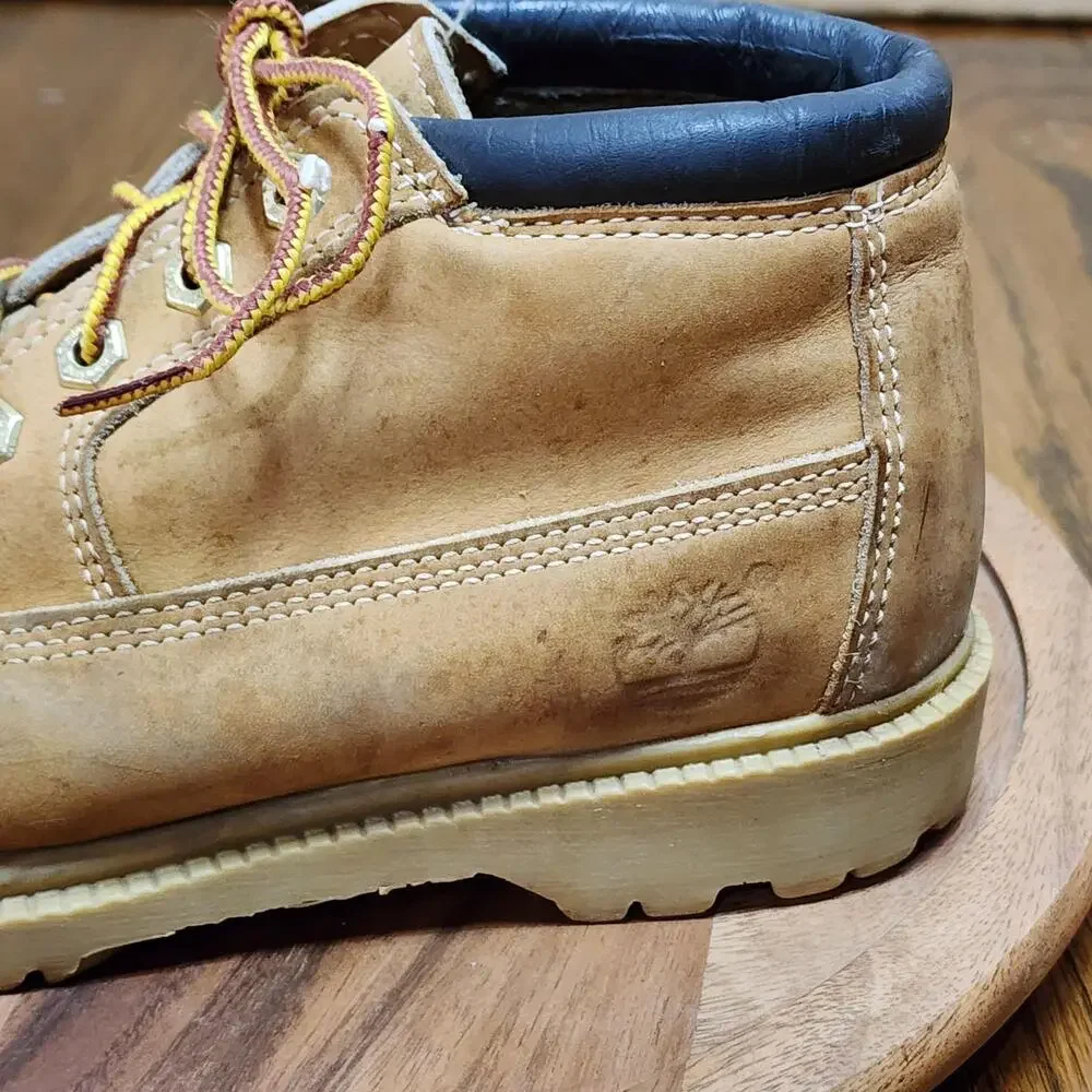 Timberland Boots Mens Size 7.5 Brown Leather 10348 Waterproof Ankle Work USA